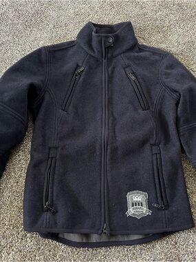 Women’s Black Wool Kyra K Zip-Up equestrian riding Jacket New condition